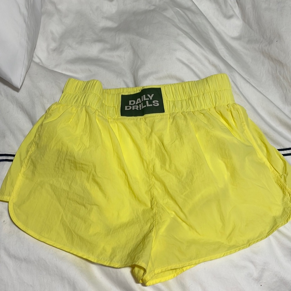 Daily Drills bounce shorts - bright yellow - never worn